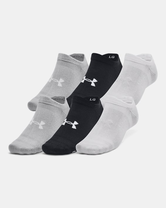 Unisex UA Essential 6-Pack No-Show Socks in Black image number 0